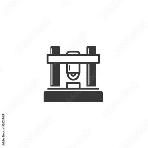 A 3d printer icon with a white background