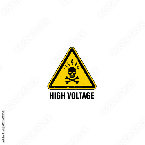 Warning sign for high voltage electricity