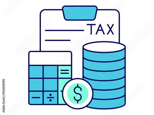 Taxes icon. Finance icon design. Simple filled and outline style. Vector icon.