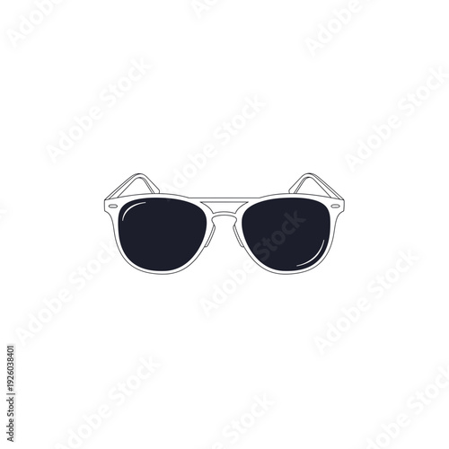 A pair of sunglasses with dark lenses