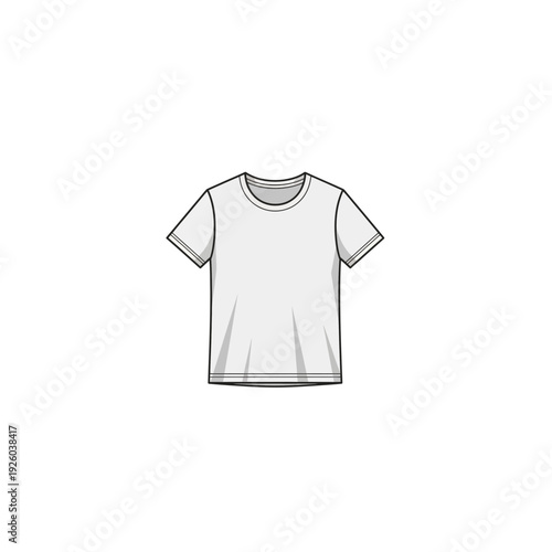 A simple white t-shirt with short sleeves
