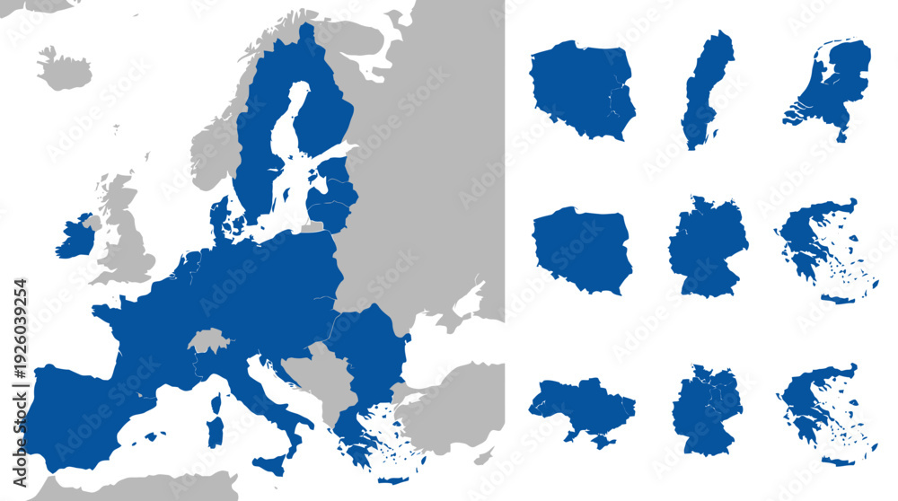 Obraz premium map of europe