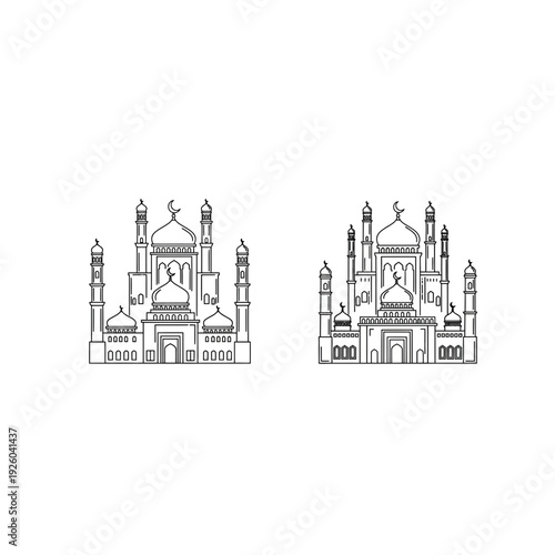 Architectural drawings of two similar buildings