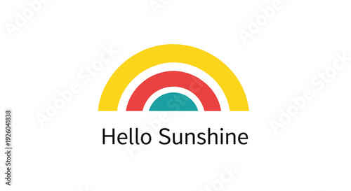 Hello Sunshine logo, colorful rainbow graphic