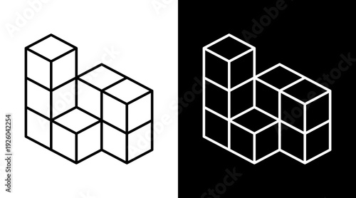 Logistics White Icon Set Design