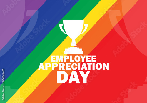 Celebrating employee appreciation day with a colorful trophy design
