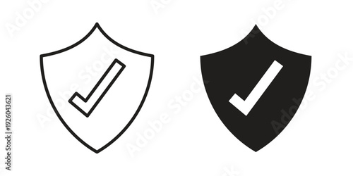 Insured icon, line symbols on white background. EPS10