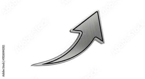 Metallic Arrow Pointing Upwards