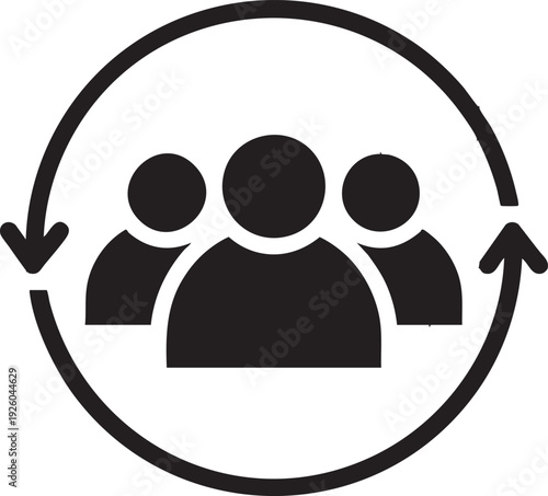 Teamwork Collaboration Line Icon