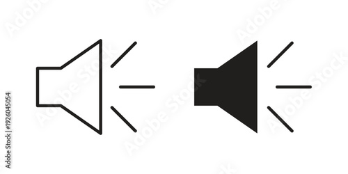 Loud Speaker icon, line symbols on white background. EPS10