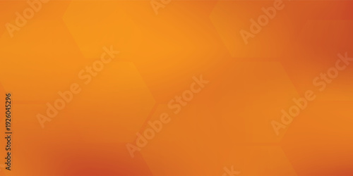Orange gradient abstract background with smooth hexagon shapes and bright warm tones. Simple background.