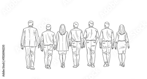 Group of People Standing Together.