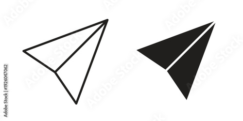 Free Download Paper plane icon, line symbols on white background. EPS10 - GFXLoad