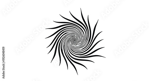 Mesmerizing black and white vortex pattern creating a hypnotic optical illusion