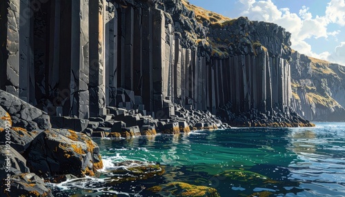 Scenic Coastal Cliffs and Rocky Shoreline.