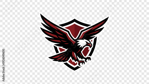 Powerful Eagle Emblem Logo Design for Sports Teams & Brands | Shield Graphic
