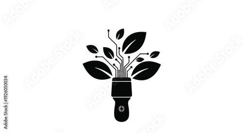 Innovative technology merges with nature, symbolizing growth and eco-friendly solutions.