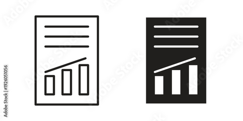 Report icon, line symbols on white background. EPS10