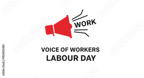 Free Download Labour Day icons, megaphone symbol, worker rights vector - GFXLoad