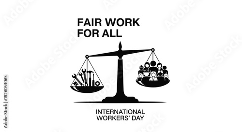 Fair Work for All International Workers' Day icon