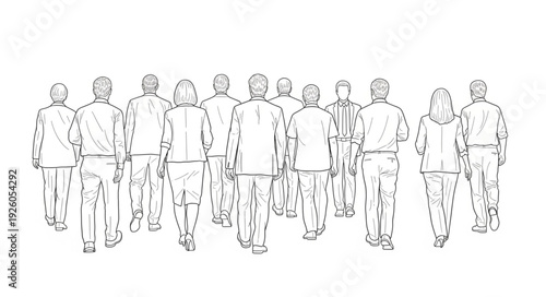 Group of People Standing Together.