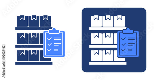 Retail Inventory icon, with contrast background.