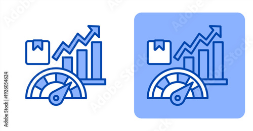 Supply Performance icon, with contrast background.