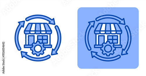 Store Operations icon, with contrast background.