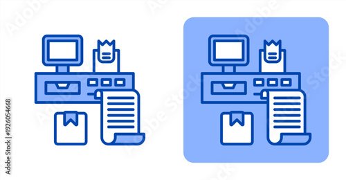 Point Of Sale icon, with contrast background.