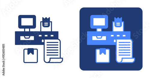 Point Of Sale icon, with contrast background.