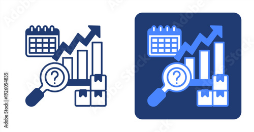 Demand Forecast icon, with contrast background.