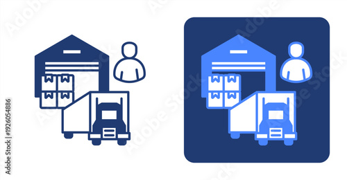 Supply Chain icon, with contrast background.