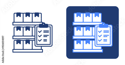 Retail Inventory icon, with contrast background.