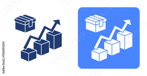 Stock Optimization icon, with contrast background.