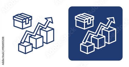 Stock Optimization icon, with contrast background.