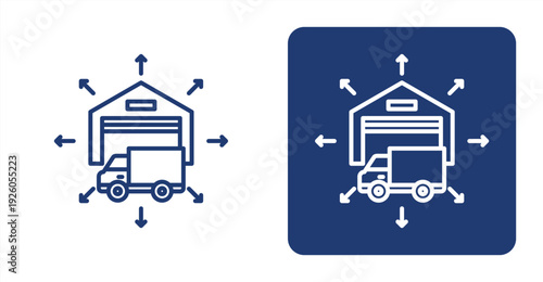 Distribution Network icon, with contrast background.