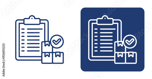 Order Fulfillment icon, with contrast background.
