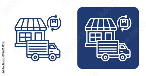 Store Replenishment icon, with contrast background.
