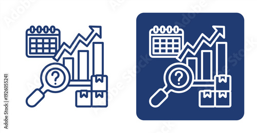 Demand Forecast icon, with contrast background.