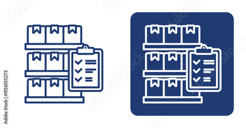 Retail Inventory icon, with contrast background.