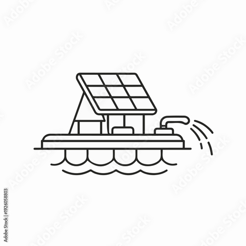 A modern, eco-friendly water pump, powered by solar energy, diligently extracts water. A testament to sustainable innovation.