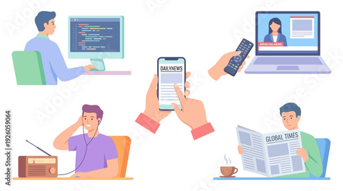 Modern Information Consumption: People Using Digital and Traditional Media, News, and Technology for Daily Updates