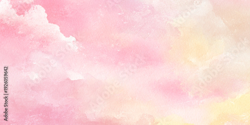 A soft dreamy watercolor background featuring blended shades of pink and peach with delicate sparkling glitter effects