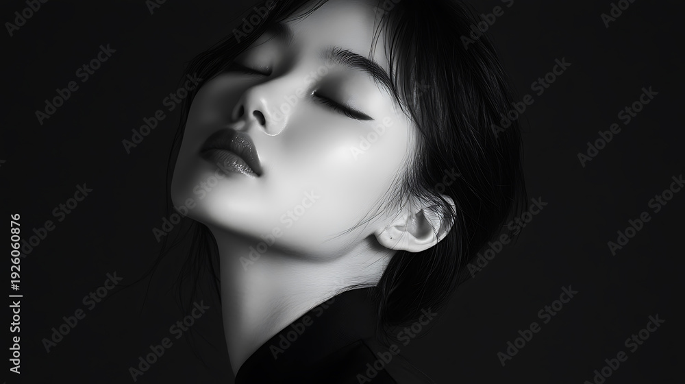 Fototapeta premium Beauty portraits of female in ultra-realistic commercial photo style.