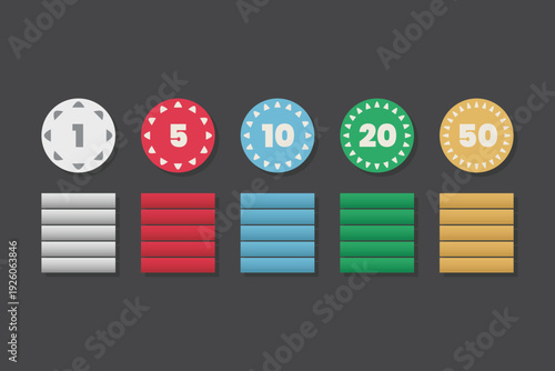 Coin icon symbol set