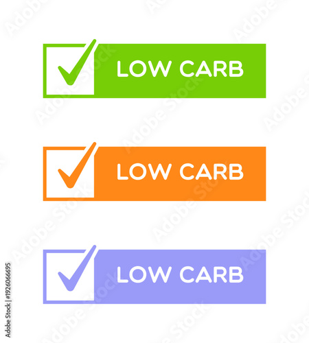 Set of Low Carb Labels
