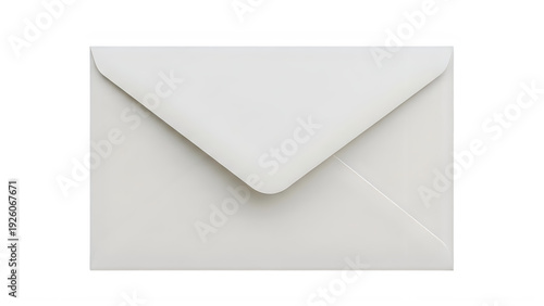 A white envelope sealed with a flap, ready for mailing or correspondence. isolated on transparent background