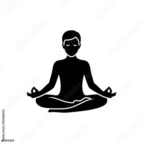 A person sitting in a meditative yoga pose