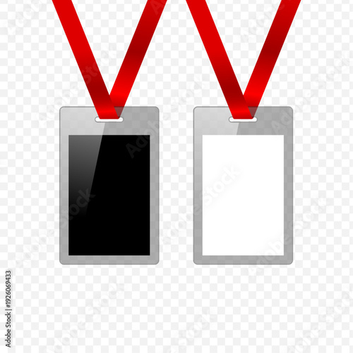 Office Access ID Card Design Mockup, Professional Employee Identification Badge Template