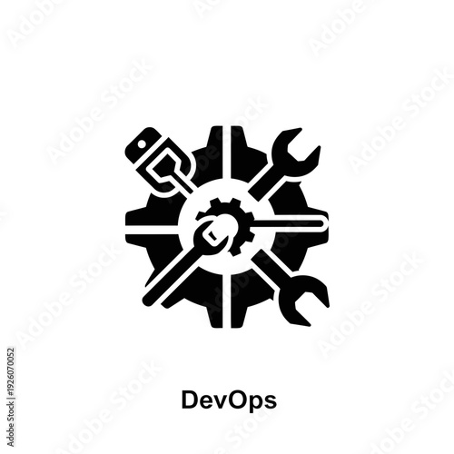 Devops tools and software development concept